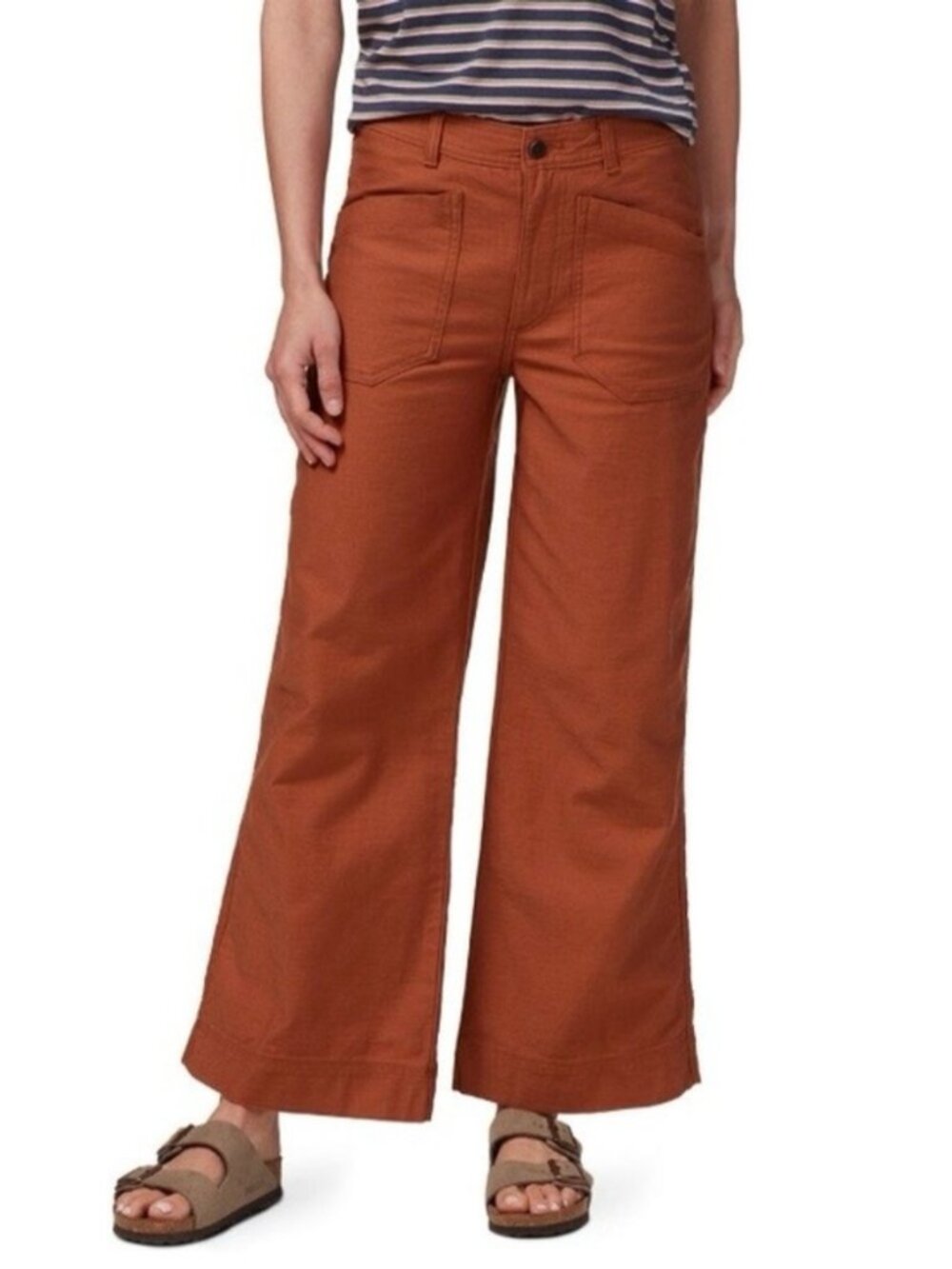 Patagonia Organic Cotton Slub Woven Pants Burnt Sienna Size 2